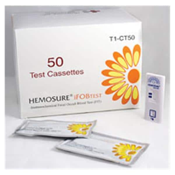 Hemosure, Inc Hemosure iFOB: Immunological Fecal Occult Blood Test Kit W/ Cassettes Only 50/Bx - T1-CT50