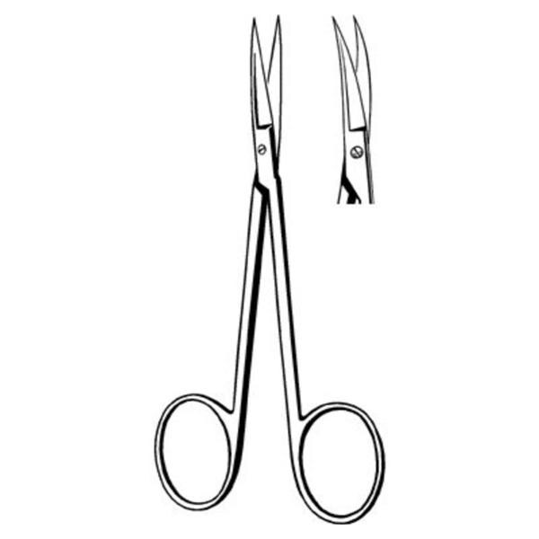 Sklar Instruments Scissors Surgical Iris Econo 3-1/2" Sharp/Sharp Smooth Curved SS Disp 12/Bx - 21-107