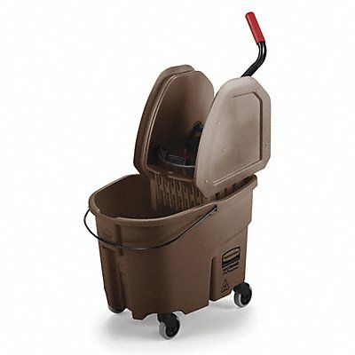 Brown Polypropylene Mop Bucket and Wringer 8-3/4 gal.