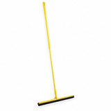 28 W Straight Double Foam Rubber Floor Squeegee With Handle Yellow