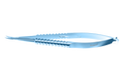 RUMEX Barraquer Needle Holder, 12.00 mm Fine Jaws, Curved, with Lock, Medium Size, Length 115 mm, Titanium