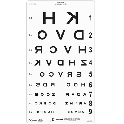 SLOAN LETTER REVERSED DISTANCE CHART