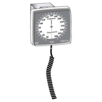 W A Baum Co Inc Sphygmomanometer Aneroid Calibrated V-Lok Arm Hi Cnrst Dl Dspl Ntrl Wht W/8' - 933