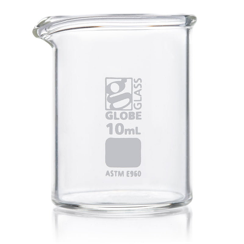 Globe Scientific Beaker, Globe Glass, Low Form Griffin Style, 12 of Box, 48 of Case