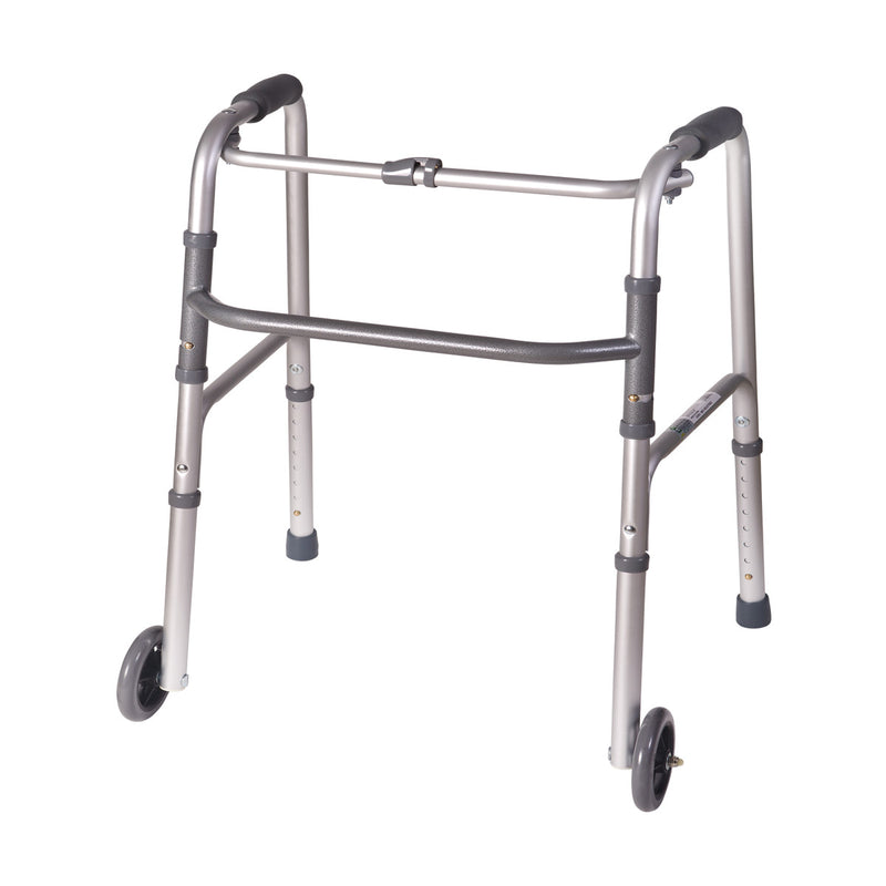 DMI Lightweight Aluminum Folding Walker with Single Release - 802-1017-0645