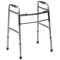 DMI Bariatric Two-Button Release Aluminum Folding Walker, Silver/Gray - 802-1079-0600