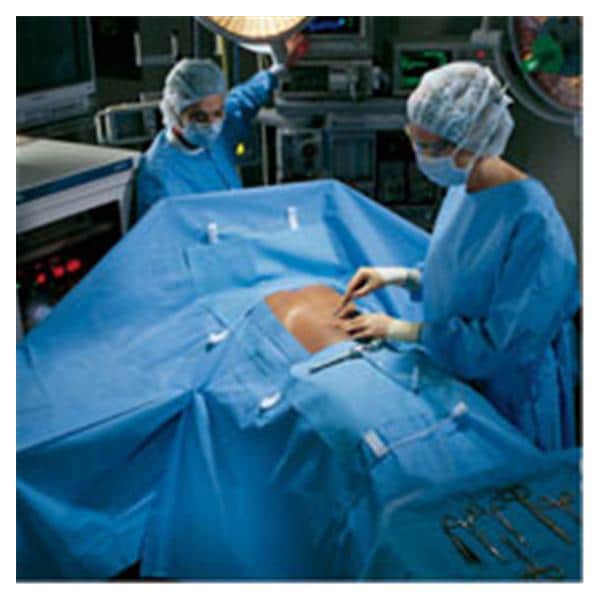 O & M Halyard Kit Laparoscopy/Cholecystectomy II W/ Drp/NRnfrcd Surg Gown LF Strl 5/Ca - 88598