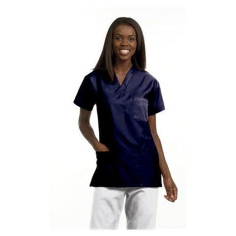 Fashion Seal Shirt Scrub Fashion Poplin Unisex Large Navy Each - 78765-L