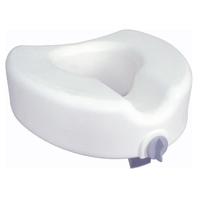 Drive Medical Designs Toilet Seat Elevating Premium 300lb Capacity White 16.5x17x4.5" Locking 1/Ca - 12014