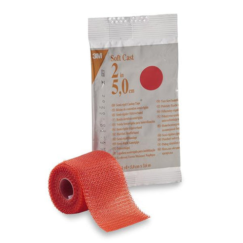 3M Medical Products Tape Scotchcast Fiberglass 2"x4yd Roll Red 10/Ca - 82102R