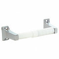 Horizontal Single Roll Double Post Toilet Paper Holder Silver