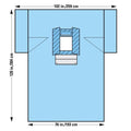 O & M Halyard Sheet Abdominal Laparotomy/Cholecystectomy Fenestrated 12x76x12" Sterile 10/Ca - 89223