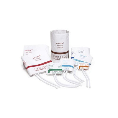 GE Precision Healthcare Cuff Blood Pressure Critikon Soft-Cuf 31-40cm Large Adult Arm White/Rose 20/Bx - 2504
