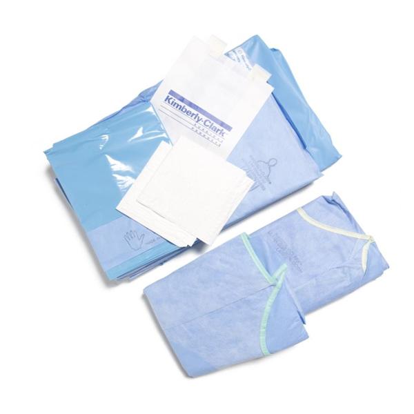 O & M Halyard Pack Laparotomy IV With Utility Drapes w/Tape 26x15" LF Sterile 6/CA - 88241