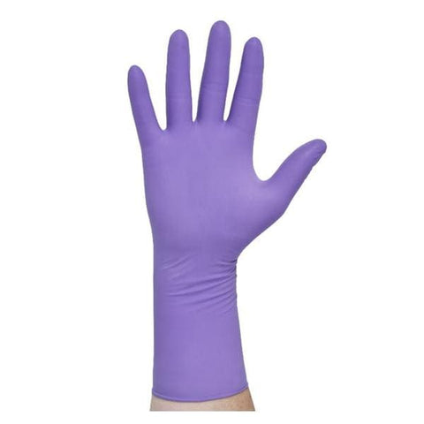 O & M Halyard Gloves Exam Purple Nitrile-Xtra PF Nitrile Latex-Free 12 in XS Purple 500/Ca - 55090