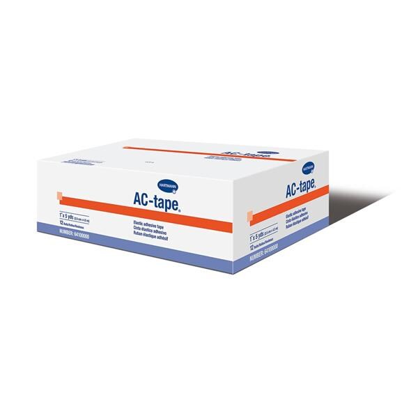 Hartmann USA Tape Athletic AC Cotton/Elastic 1"x5yd Adhesive Tan 12/Bx, 12 BX/CA - 64100000