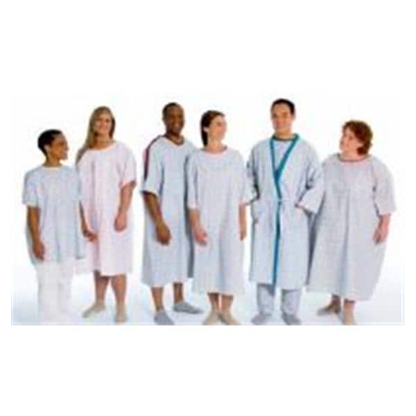 Encompass Group Gown Patient 55% Cotton / 45% Polyester Unisex Clearwater Adult 12/Pk - 45277-CLE