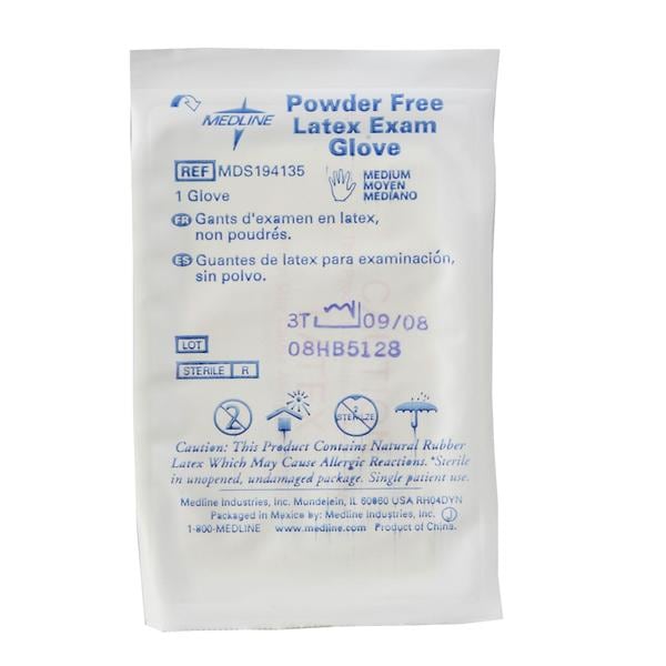 Medline Industries Inc Gloves Surgical Powder-Free Latex Medium Sterile Beige 100/Bx, 4 BX/CA - MDS194135