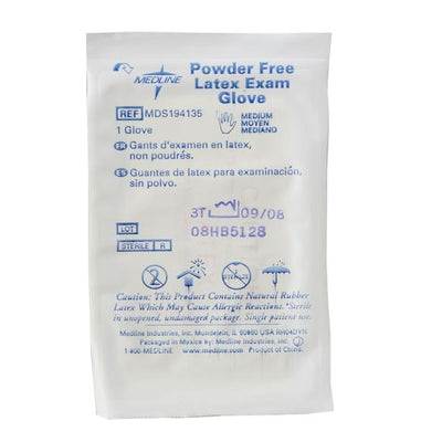 Medline Industries Inc Gloves Surgical Powder-Free Latex Medium Sterile Beige 100/Bx, 4 BX/CA - MDS194135