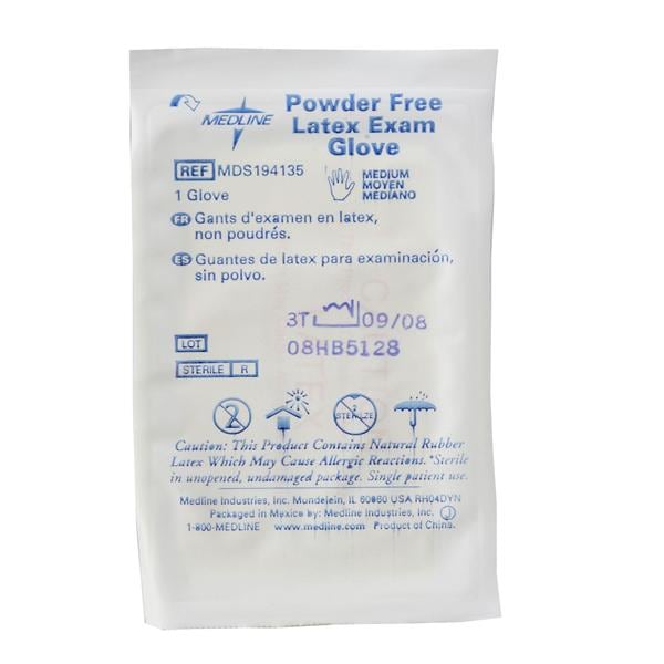 Medline Industries Inc Gloves Surgical Powder-Free Latex Small Sterile Beige 100/Bx, 4 BX/CA - MDS194134