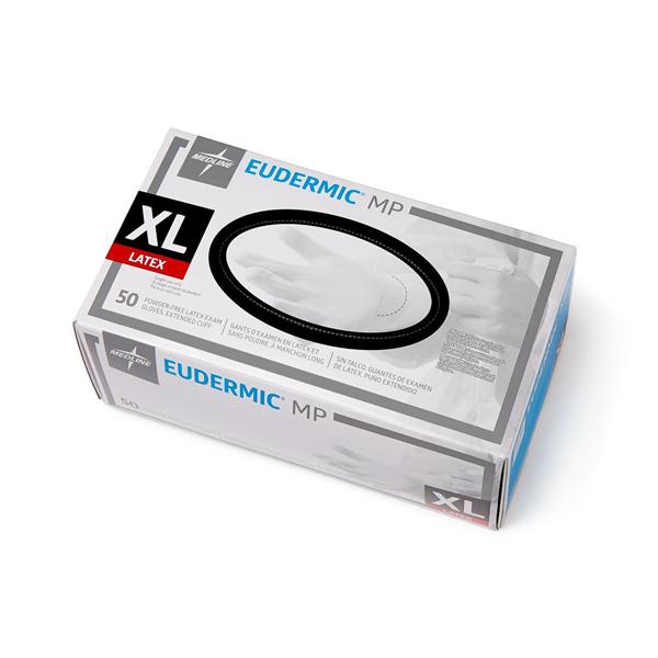Medline Industries Inc Gloves Exam Eudermic MP Powder-Free Latex 12 in X-Large Blue 50/Bx, 10 BX/CA - 485604