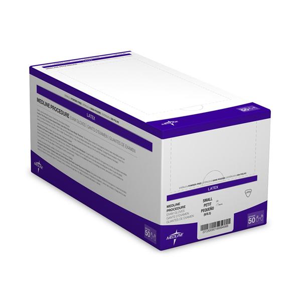 Medline Industries Inc Gloves Surgical Powder-Free Latex Small Sterile Beige 50/Bx, 4 BX/CA - MDS194034