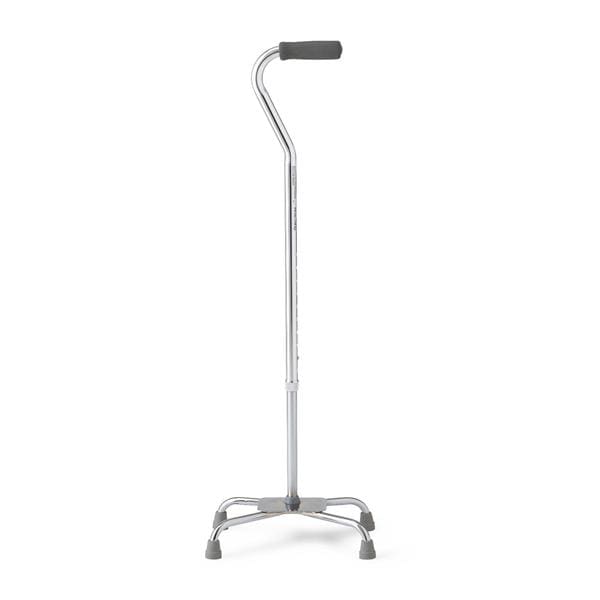 Medline Industries Inc Cane Quad Basic Large Base Aluminum 250lb Capacity 30-39" Chrome Adult 2/Ca - MDS86228CHR