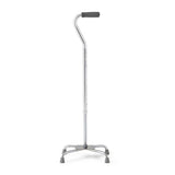 Medline Industries Inc Cane Quad Basic Large Base Aluminum 250lb Capacity 30-39" Chrome Adult 2/Ca - MDS86228CHR