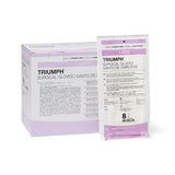 Medline Industries Inc Gloves Surgical Triumph Powder-Free Latex 8 Sterile White 50/Bx, 4 BX/CA - MSG2280