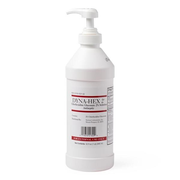 Medline Industries Inc Scrub Surgical Dyna-Hex Chlorhexidine Gluconate 2% 32oz 1/Bt, 12 BT/CA - MDS098720