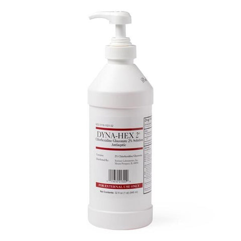 Medline Industries Inc Scrub Surgical Dyna-Hex Chlorhexidine Gluconate 2% 32oz 1/Bt, 12 BT/CA - MDS098720