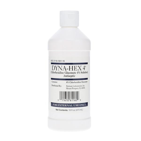Medline Industries Inc Sanitizer Hand Liquid DYNA-HEX 4 4% Chlorhexidine Gluconate 16 oz 16oz/Bt, 12 BT/CA - MDS098715