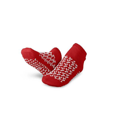 Medline Industries Inc Slippers Patient Terrycloth Red Small 48/Case - MDTDBLTREADS