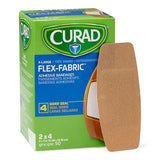 Medline Industries Inc Bandage Strips Fabric Curad 2x4" Flesh Not Made With Natural Rubber Latex 50/Bx, 12 BX/CA - NON25524