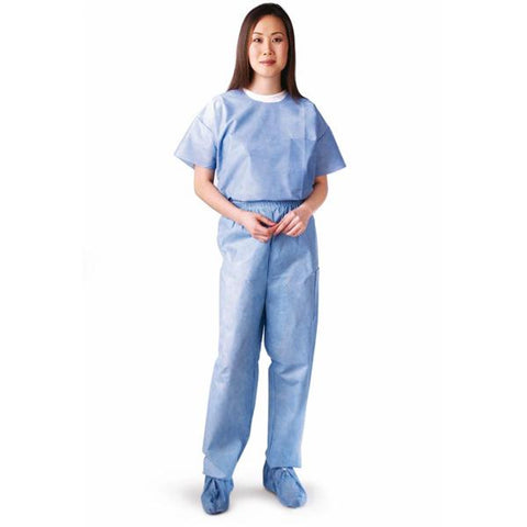 Medline Industries Inc Shirt Scrub 3X Large Blue 30/Ca - NON27212XXXL
