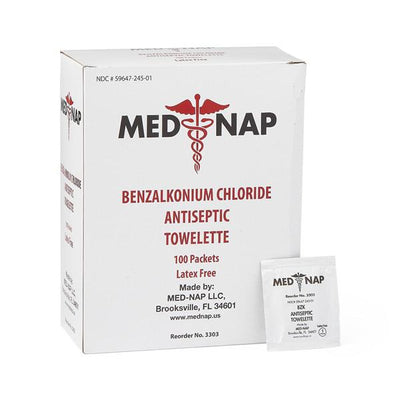 Medline Industries Inc Towlette BZK 100/Box, 10 BX/CA - MDS094181