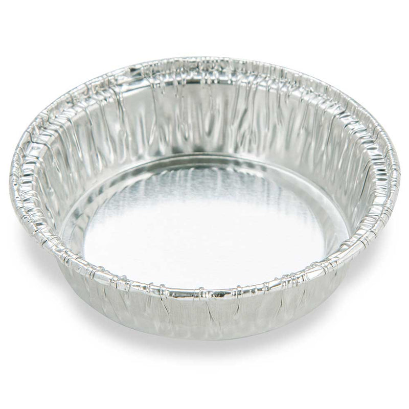 Globe Scientific Aluminum Weighing Dish, 20mL, 51mm OD, Crimped Walls
