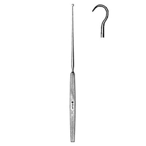 Sklar Instruments Hook Skin Skin Gillies 7" Large 4mm Sharp Single Prong Stainless Steel Each - 47-2572