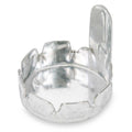 Globe Scientific Aluminum Micro Weighing Dish, .35ml, 13mm Dia x 3.5H mm, Round, Crimped Walls