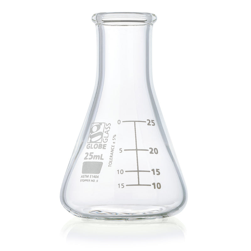 Globe Scientific Erlenmeyer Flask, Globe Glass, Narrow Mouth