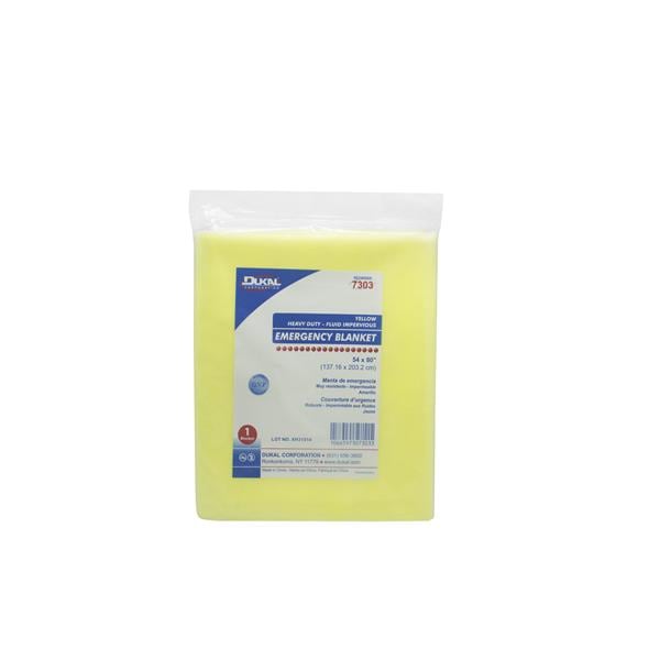Dukal Corporation Blanket Emergency 54x80" Poly Coated/Spunbonded Yellow 50/Ca - 7303