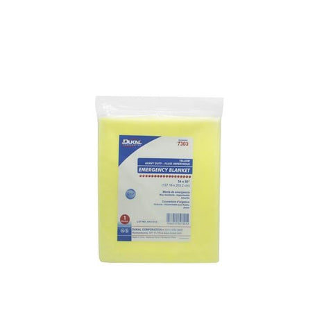 Dukal Corporation Blanket Emergency 54x80" Poly Coated/Spunbonded Yellow 50/Ca - 7303