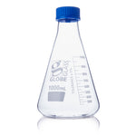 Globe Scientific Erlenmeyer Flask, Globe Glass, Screw Cap