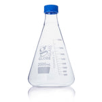 Globe Scientific Erlenmeyer Flask, Globe Glass, Screw Cap