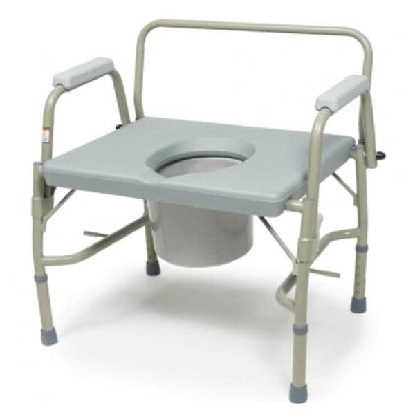 Graham Commode 3-In-1 Lumex Imperial 600lb Rbr Tp 31x19.5-23.5" Esy Rls Mchnsm 1/EA - Field/Everest &Jennings - 6438A
