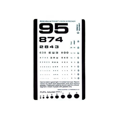 Graham Card Vision Screener Pocket Vision Screener 6-3/8x3-1/2" Each - Field/Everest &Jennings - 1243-1