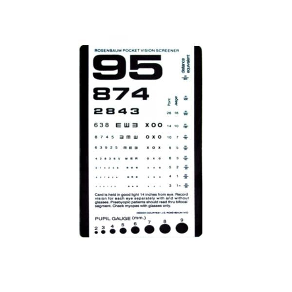 Graham Card Vision Screener Pocket Vision Screener 6-3/8x3-1/2" Each - Field/Everest &Jennings - 1243-1