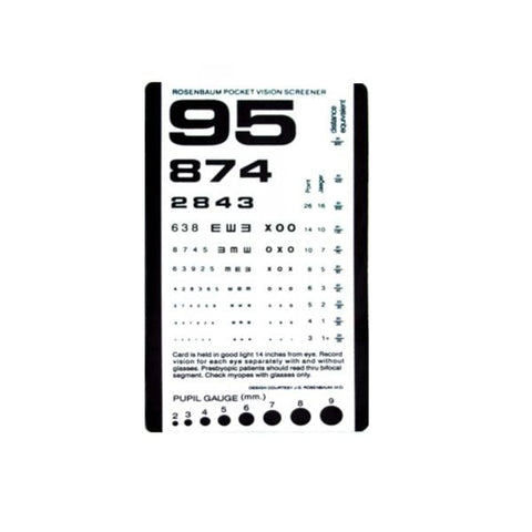 Graham Card Vision Screener Pocket Vision Screener 6-3/8x3-1/2" Each - Field/Everest &Jennings - 1243-1