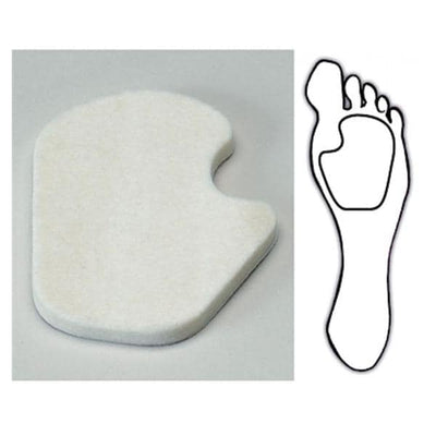 Econoline Products, Inc Pad Orthopedic Felt 0.25" Sesamoid P-30 Left 1/4" Thick 25/Pk - 29414