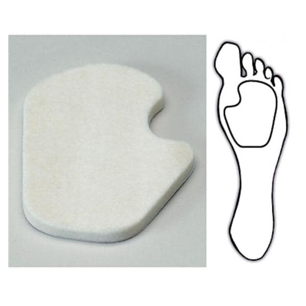Econoline Products, Inc Pad Orthopedic Felt 0.25" Sesamoid P-30 Right 1/4" Thick 25/pk - 29413